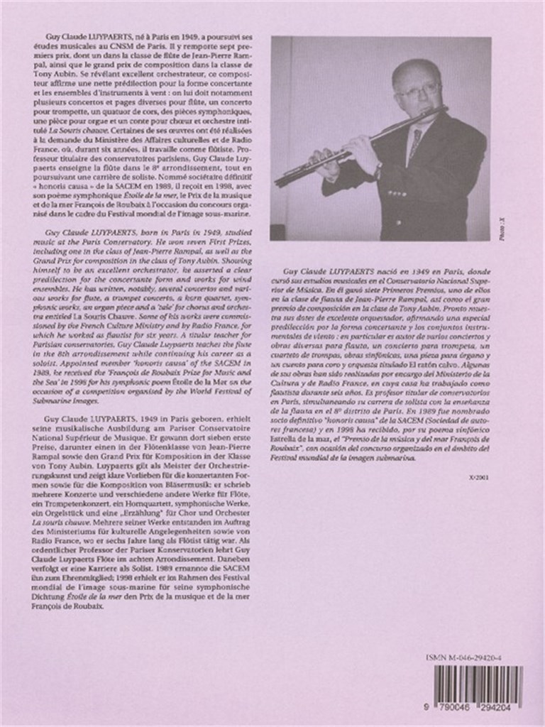 Guy-Claude Luypaerts: de la Flûte Vol.5